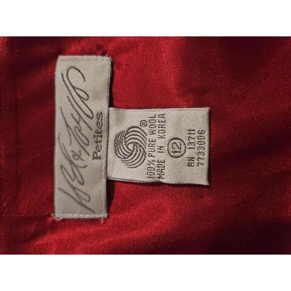 Lord & Taylor Size 12 petite red button down adjustable vest - Picture 4 of 5